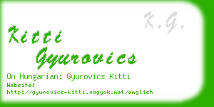 kitti gyurovics business card